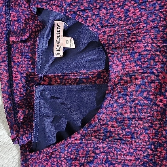 Juicy Couture Purple Navy Blue Sleeveless Flowy Top Size XS Mint Condition - Picture 6 of 10